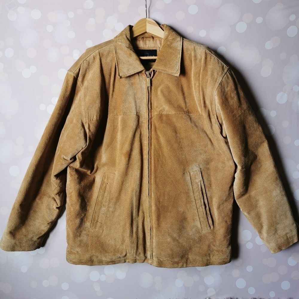 Vintage men's 90's genuine leather bomber jacket XL